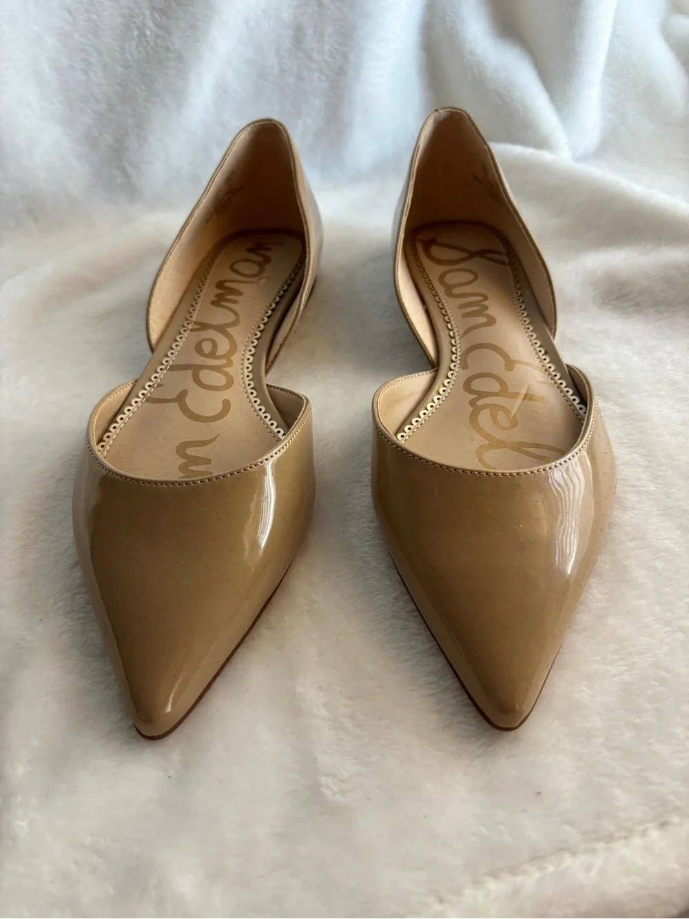 Sam Edelman Rodney d’Orsay Patent Flat in Nude Size 7M